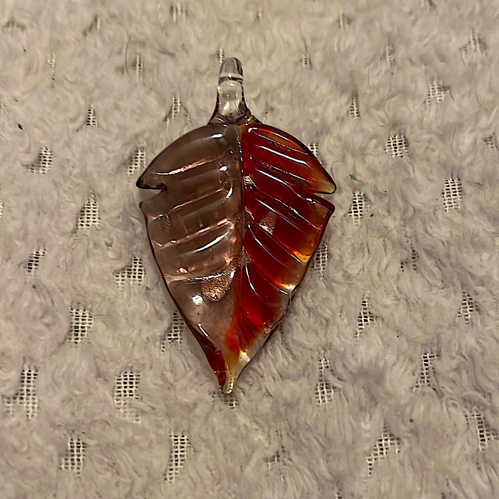 Glass Leaf Necklace